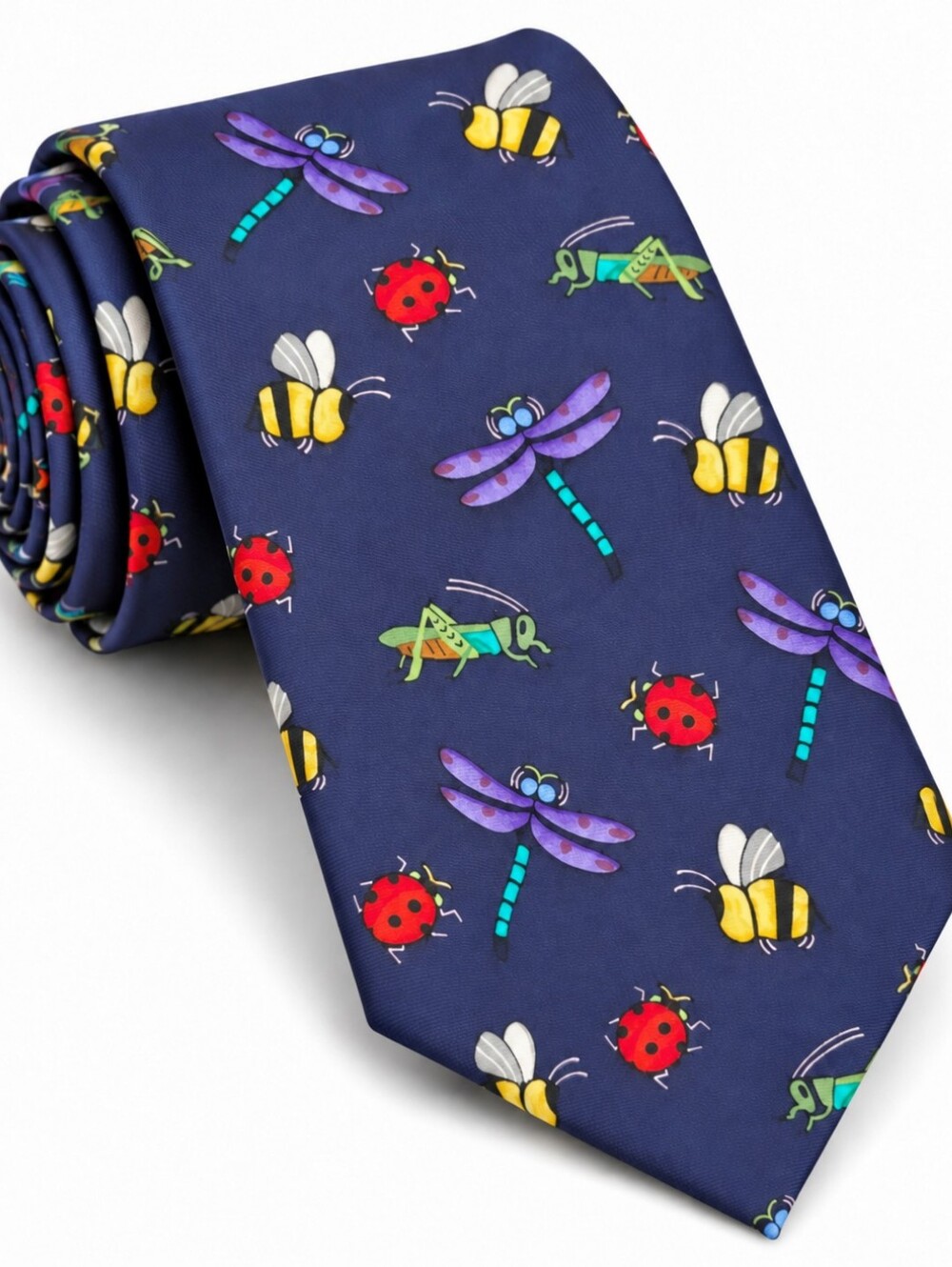 Alynn Neckwear "Nature’s Colorful Insects" Silk Novelty Necktie